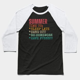 Summer to do list Baseball T-Shirt